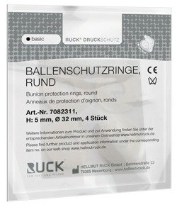 RUCK® basic, orteza filcowa krążki białe, 5 mm, 4 szt.