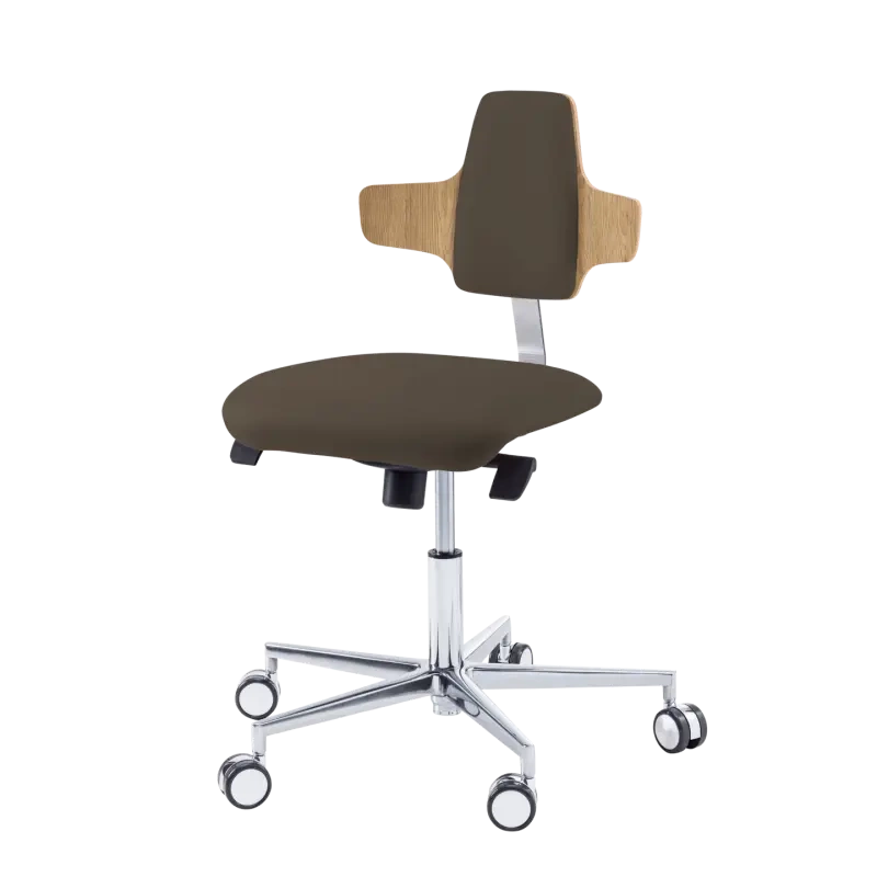 Krzesło podologiczne RUCK STOOL dynamic, napoleon, CPL Dąb, espresso 