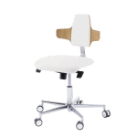Krzesło podologiczne RUCK STOOL dynamic, napoleon, CPL Dąb, biały 