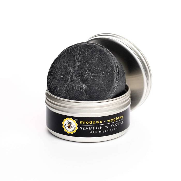 MIODOWA MYDLARNIA Szampon w kostce MIODOWO-WĘGLOWY, 70g