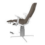 Fotel do pielęgnacji stóp RUCK® SINA, elektryczny podnośnik, espresso, CPL biały