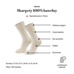 Steven skarpety bezszwowe 100% bawełna OEKO-TEX