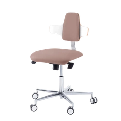 Krzesło podologiczne RUCK STOOL dynamic, napoleon, CPL Biały, taupe 