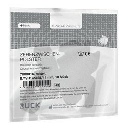 RUCK® basic, separatory międzypalcowe białe, średni, 10 szt.