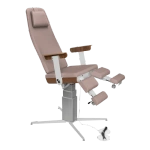 Fotel do pielęgnacji stóp RUCK® SINA, elektryczny podnośnik, taupe, CPL orzech