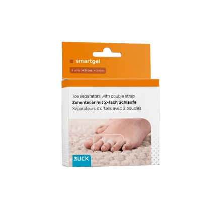 RUCK smartgel separator palców z podwójną pętlą na palce młoteczkowate i szponiaste, L/XL, Ø 2,0/1,6 cm, 4 szt