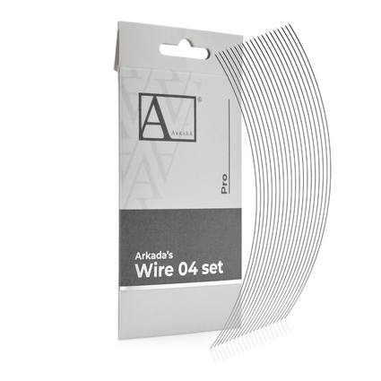 Arkada’s Drut prosty 04 – zestaw 20 szt. 0,4 mm × 10 cm