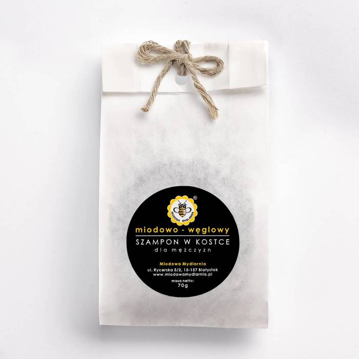 MIODOWA MYDLARNIA Szampon w kostce MIODOWO-WĘGLOWY re-fill, 70g