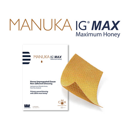 Manuka IG MAX opatrunek siatkowy nasączony leczniczym miodem Manuka 10 cm x 12,5 cm 1 szt.