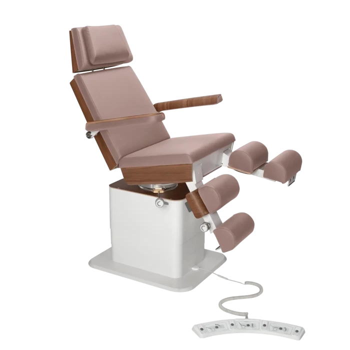 Profesjonalny fotel kosmetyczno-podologiczny RUCK® MOON, taupe, CPL orzech