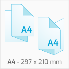 Druk ulotki składanej w Z lub C do formatu A4, zadruk dwustronny (4/4)