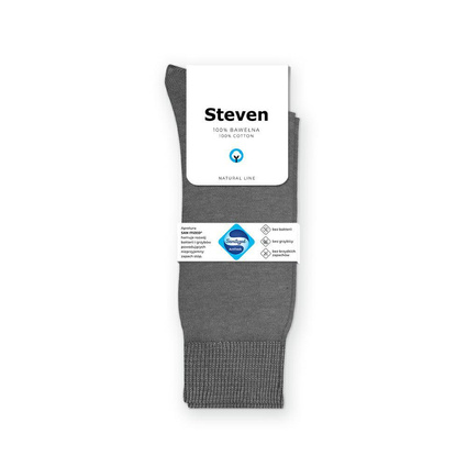 Steven skarpety szare 100% bawełna Sanitized