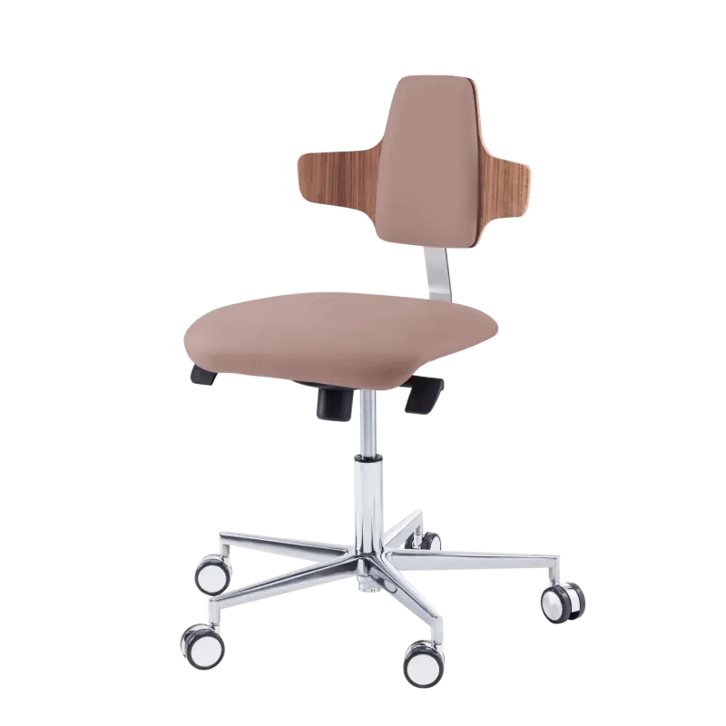 Krzesło podologiczne RUCK STOOL dynamic, napoleon, CPL Orzech, taupe 
