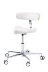 Krzesło podologiczne RUCK STOOL triangle, radius, CPL Orzech, biały