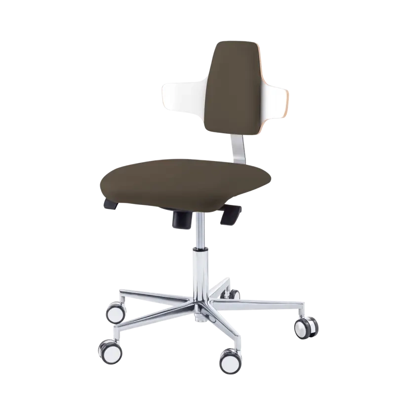 Krzesło podologiczne RUCK STOOL dynamic, napoleon, CPL Biały, espresso 