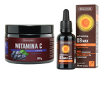 SKOCZYLAS Zestaw podstawy suplementacji Witamina C + Witamina D3 MAX, 30 ml