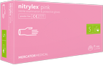 nitrylex® pink bezpudrowe rękawice nitrylowe różowe, S, 100 szt.