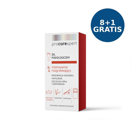 ProCareXpert żel podologiczny intensywnie rozgrzewający 50 ml, 8 + 1 GRATIS