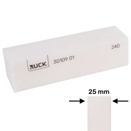 RUCK® Blok polerski do paznokci biały, 240/240, 10 szt.