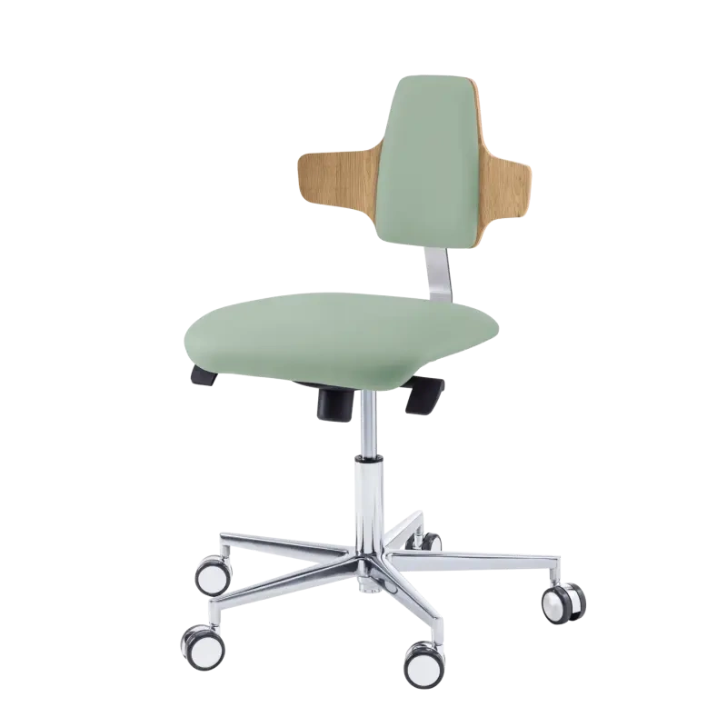 Krzesło podologiczne RUCK STOOL dynamic, napoleon, CPL Dąb, szałwia 