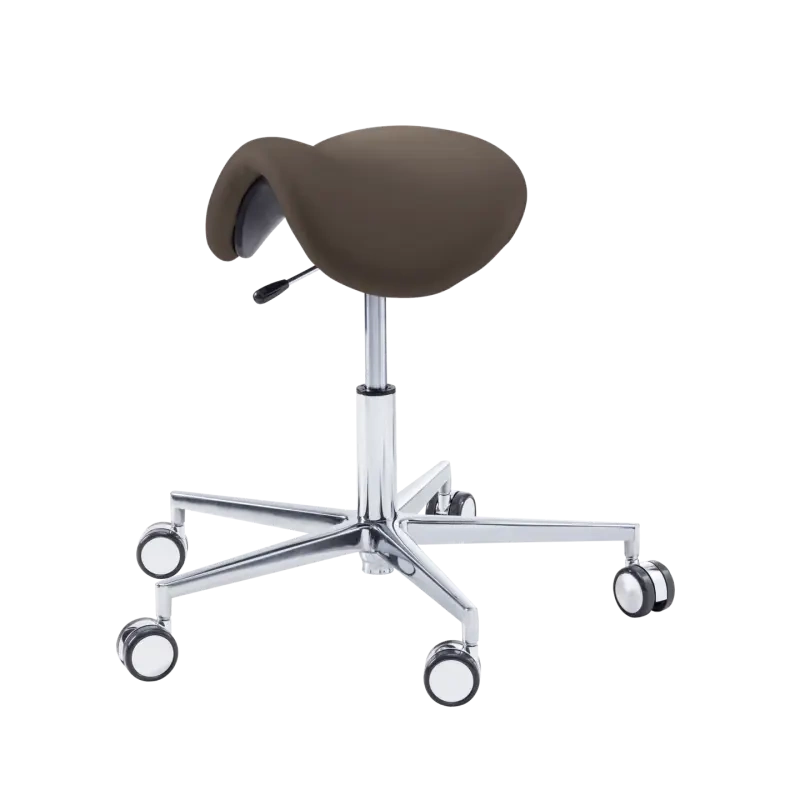 Taboret podologiczny RUCK STOOL saddle espresso długi podnośnik