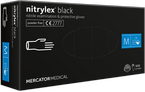 nitrylex® black bezpudrowe rękawice nitrylowe czarne, M, 100 szt.