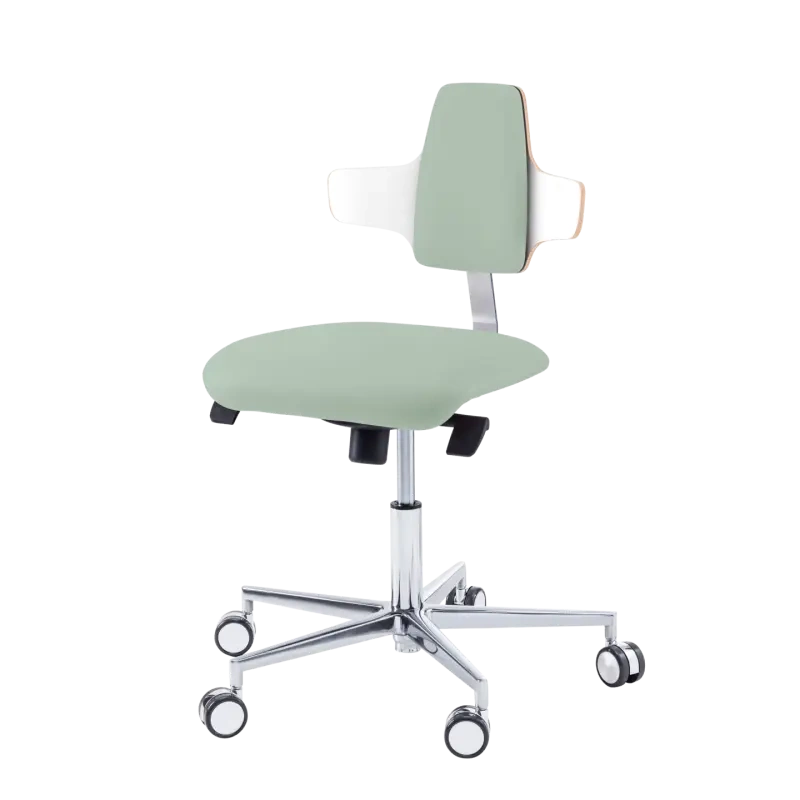 Krzesło podologiczne RUCK STOOL dynamic, napoleon, CPL Biały, szałwia