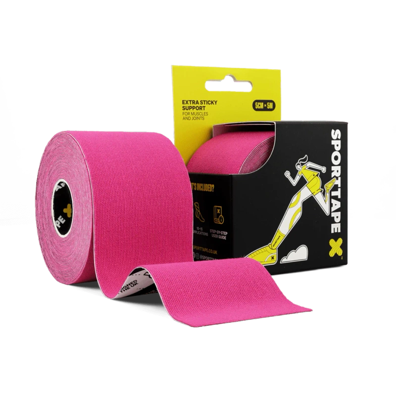 SPORTTAPE Extra Sticky taśma do kinesiotapingu różowy 5 cm x 5 m 