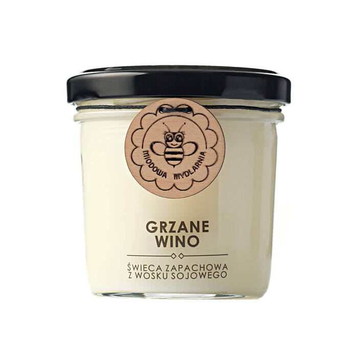 MIODOWA MYDLARNIA Świeca z wosku sojowego GRZANE WINO, 120 ml