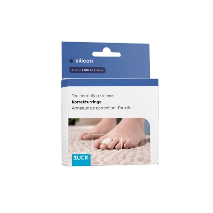 RUCK silikonowe pierścienie korekcyjne na palce, S, 4 szt.