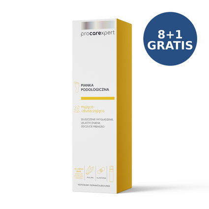 ProCareXpert Pianka podologiczna myjąco-złuszczająca 150 ml, 8+1 GRATIS