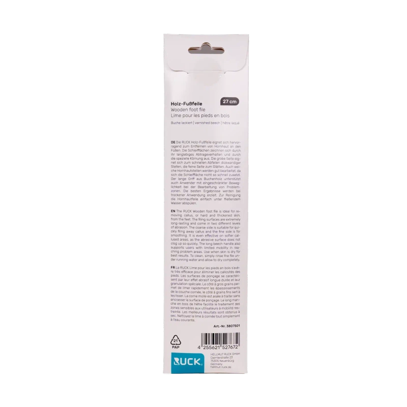 RUCK® Pilnik drewniany do pedicure, dwustronny, 1 szt.