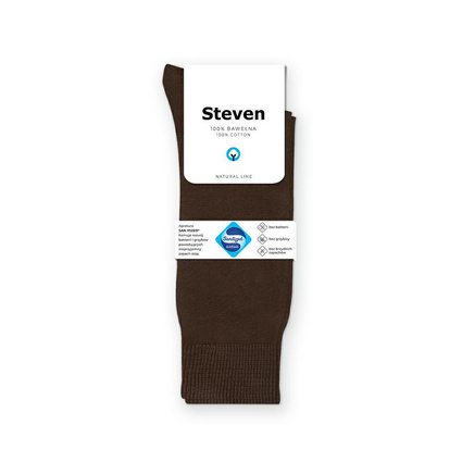 Steven skarpety brązowe 100% bawełna Sanitized