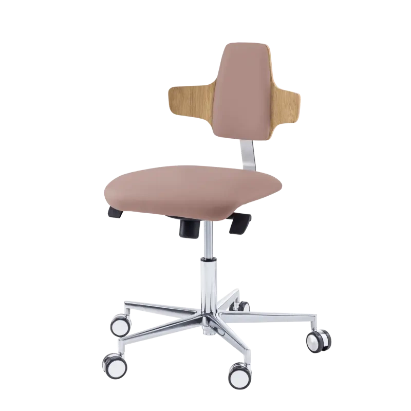 Krzesło podologiczne RUCK STOOL dynamic, napoleon, CPL Dąb, taupe