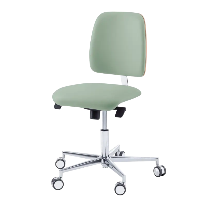 Krzesło podologiczne RUCK STOOL dynamic, comfort, CPL Orzech, szałwia