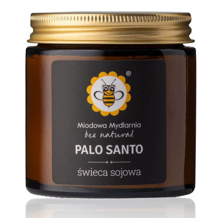 MIODOWA MYDLARNIA Świeca z wosku sojowego PALO SANTO, 120 ml