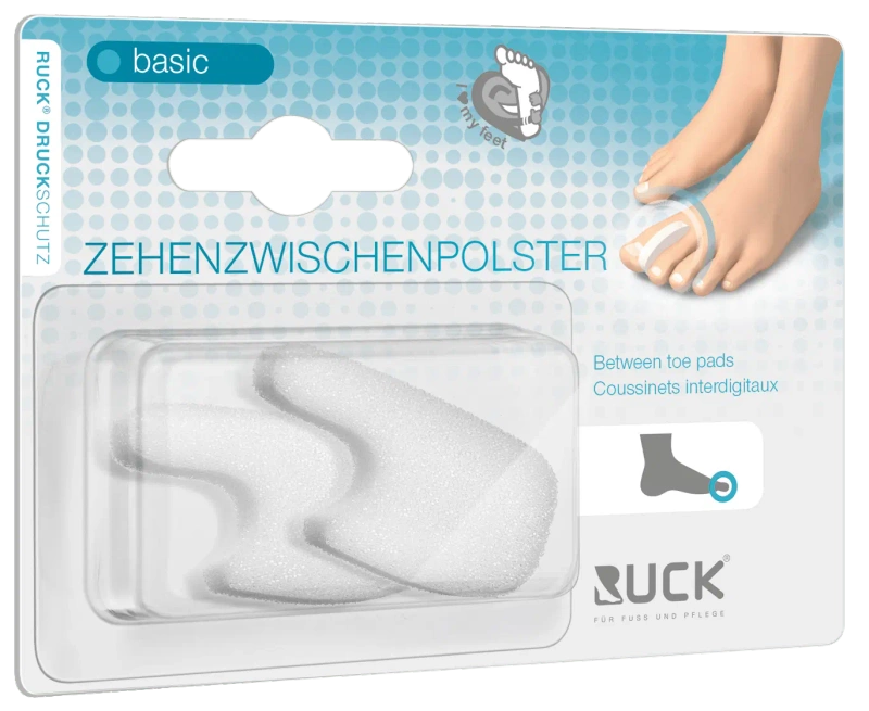 RUCK® basic, separatory międzypalcowe białe, mały, 2 szt.