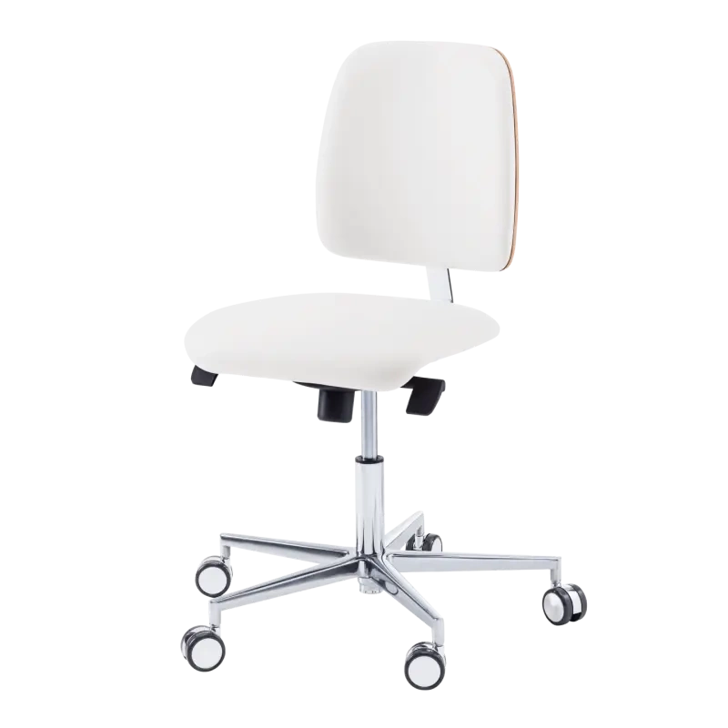 Krzesło podologiczne RUCK STOOL dynamic, comfort, CPL Orzech, biały, długi