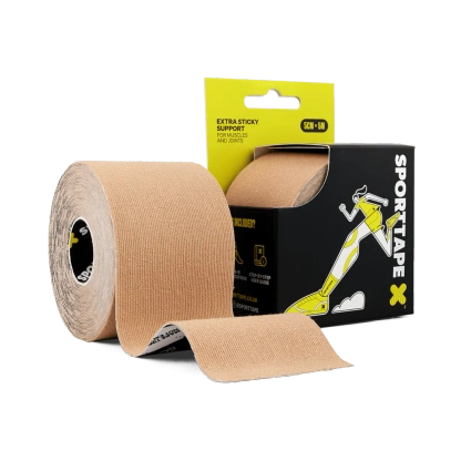 SPORTTAPE Extra Sticky taśma do kinesiotapingu beżowy 5 cm x 5 m