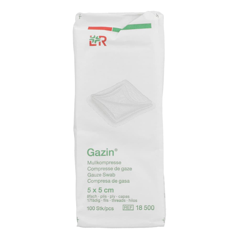 Gazin kompresy z gazy niejałowe 5 × 5 cm 100 szt.