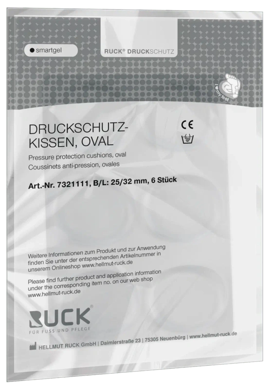 RUCK smartgel poduszki ochronne owalne 25×32 mm, 6 szt.
