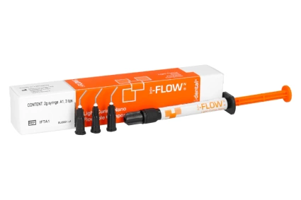 Kompozyt i-FLOW LC Nano do mocowania klamer ortonyksyjnych, kolor A1, 2 g