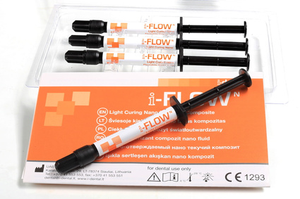 Kompozyt i-FLOW LC Nano do mocowania klamer ortonyksyjnych, kolor A2 + A3, zestaw 4x 2 g