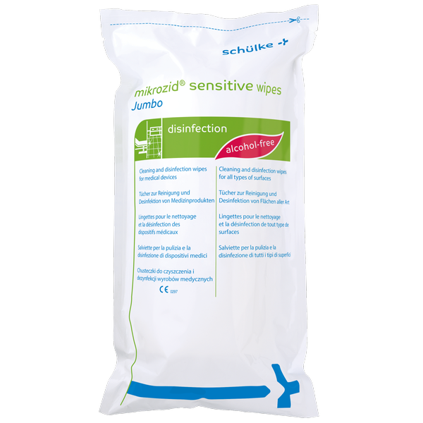 Schulke bezalkoholowe chusteczki do dezynfekcji powierzchni  mikrozid® sensitive wipes, wkład, 200 szt.