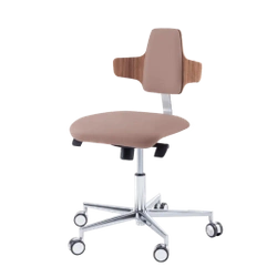 Krzesło podologiczne RUCK STOOL dynamic, napoleon, CPL Orzech, taupe 