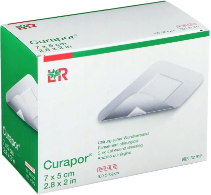 Curapor jałowy opatrunek chirurgiczny 7 × 5 cm - 1 szt.