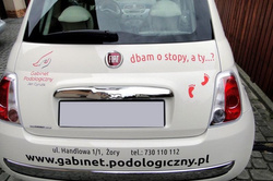 dbam o stopy, a ty...? - naklejka biała