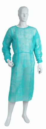 Fartuch medyczny ochronny z włókniny, zielony, rozmiar XL, mankiet, 10 szt.