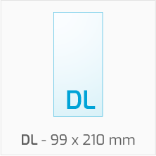 Druk ulotki format DL, zadruk jednostronny (4/0)