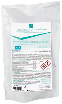 RUCK® chusteczki do dezynfekcji i mycia powierzchni, zawierają alkohol, wkład 150 szt.